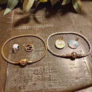 Pandora Gold and Silver Charm Bracelets
